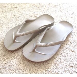 Archies Taupe Thong Flip Flop Comfort Sandals Beach Pool Orthotic Arch M9 W10